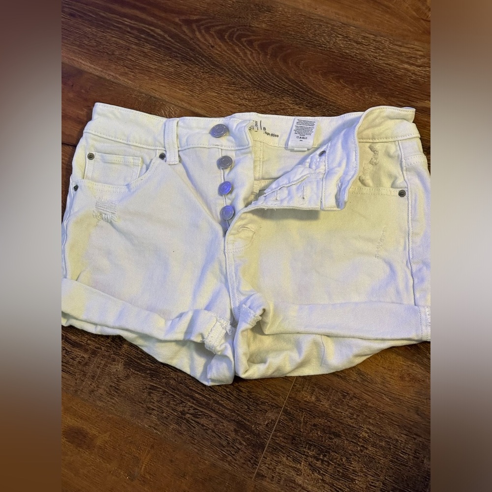 White Denim Time and Tru Shorts